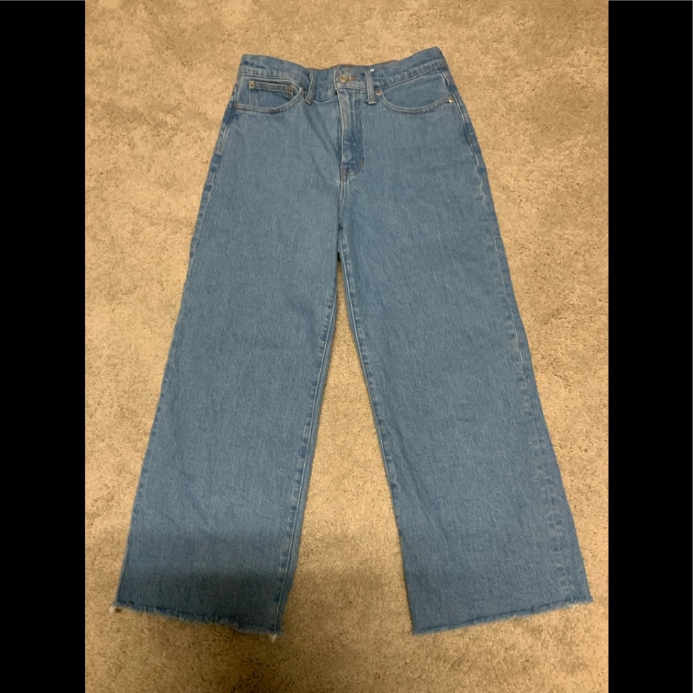 J crew slim wide leg jeans